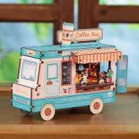 Miniatiūrinės kavinės ant ratų rinkinys „Coffee Bus“ Miniatiūrinės kavinės ant ratų rinkinys „Coffee Bus“
