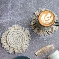 Macrame mazgų rišimo rinkinys PADĖKLIUKAS, migdolų spalvos